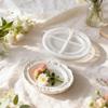 European Vintage Relief Lace Gypsum Tray DIY Handmade Ornament Round Oval for Coffee Table Snack Candy Storage Tray