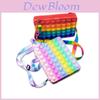 Bolsa Pop It Macaroon Arco-Íris Vibrante Capa para iPad com Brinquedo Fidget Sensorial de Bolhas