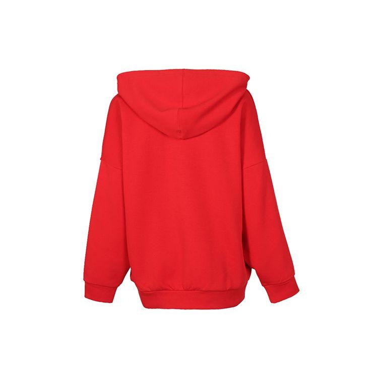 adidas Felpa con Cappuccio Neo X Disney Stampa Minnie Collezione CNY Felpa da Donna Rosso Chiaro GE7774
