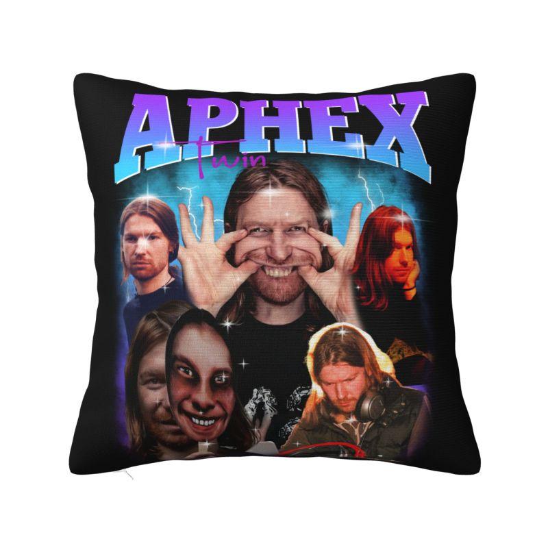 Aphex Twin Ever Dream This Man Cushion Cover xcm Velvet Pillow Case for Sofa Car Square Pillowcase Home Decorative