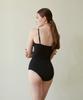 Habeumong U-Shirring Swimsuit Black