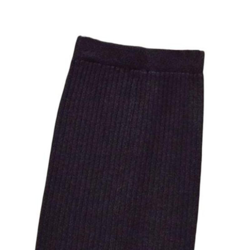 Frauen Winter Rock Gestrickte Einfarbig Hohe Taille Zurück Split Mantel Warme Weiche Elastische Taille Dame Herbst Rock Weibliche Kleidung