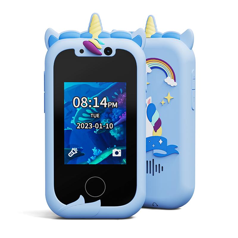 Kids Smart Phone Toys For Girls Unicorns Gifts 2.8 Inch Touchscreen Dual Camera Music Player Learn Toys Christmas Birthday Gifts