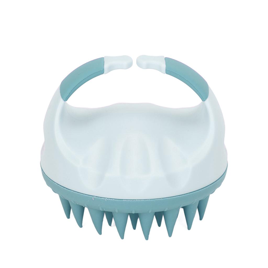 Hair Massager Soft Silicone Waterproof Manual Hair Massage Scalp Cleaning Anti Dandruff Shampoo Brush Green