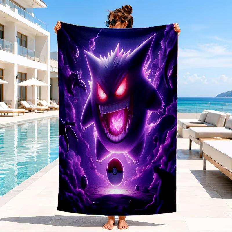 Ghost Haunting Glow Beach Towel, Microfiber Beach Towel, Perfect For Pool, Beach, Travel, Home Decor Beach Party Fan gifts