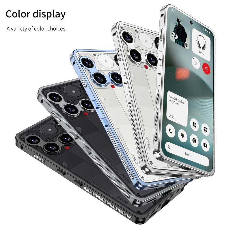 Aluminum Camera Ring Frame Case With Kickstand Magnetic Mount Nothing Phone 3 / 3A Pro