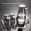 Handun Tempered Glass Drinking Cup Set with Draining Rack