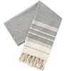 Striped Logo Sand-Free Outdoor Summer Travel Bath Pool Swim Use Colorful Cotton Turkish Beach Towel With Tassel
