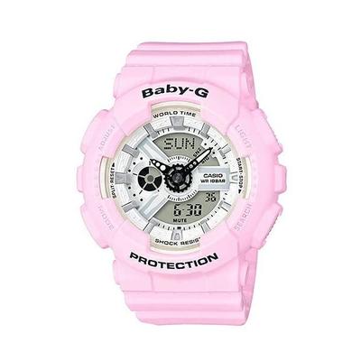 Baby-G Beach Colors BA-110BE-4A Analog-Digital Watch, Pastel Pink, Women's, 10 ATM Water Resistant