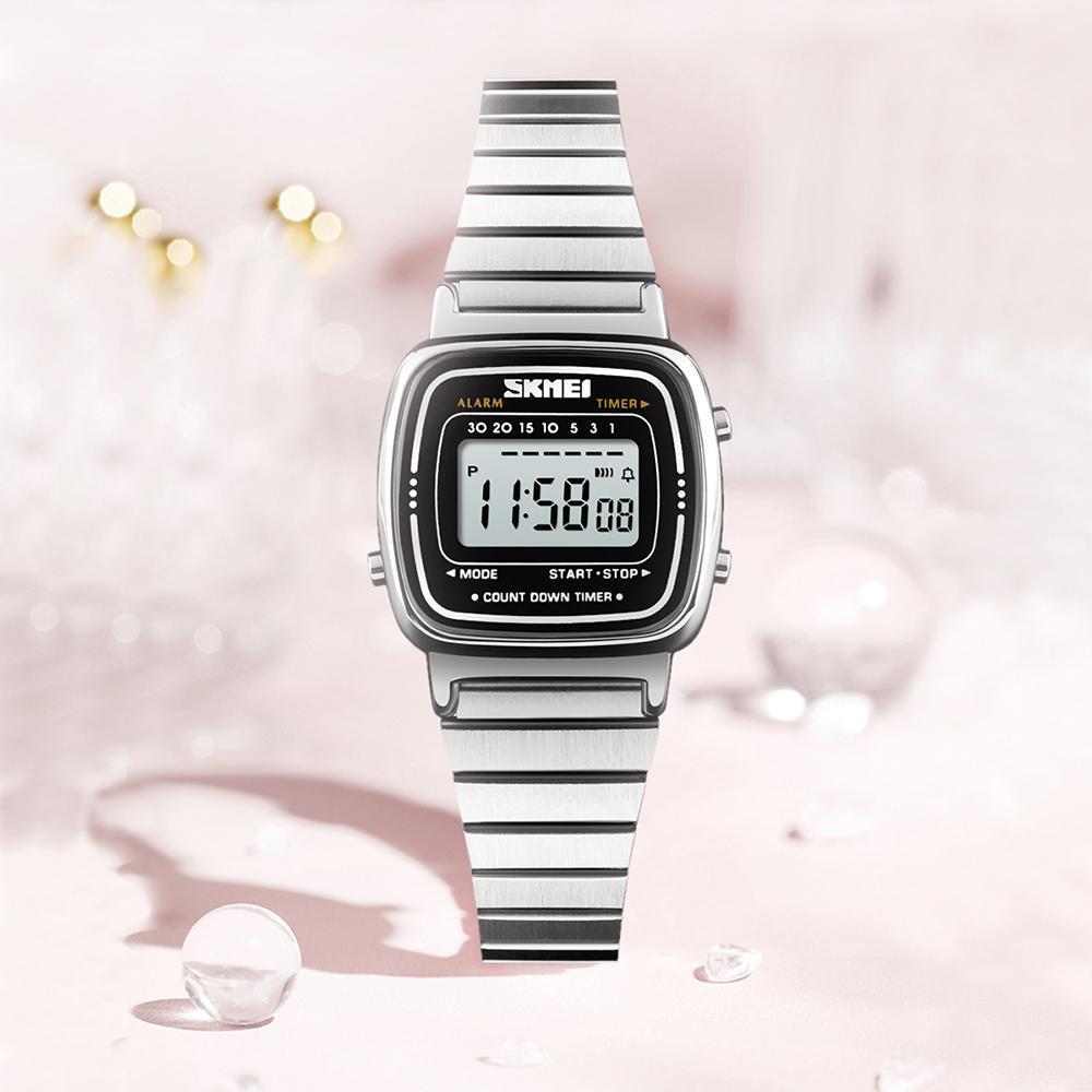 SKMEI Top Marken Luxus Mode Sport Digitale Uhr Für Damen Kleines Zifferblatt 3Bar Wasserdicht Damen Uhren Relogio Feminino