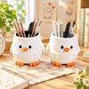 Multifunction Table Storage Box Flowerpot Desktop Organizer Cartoon Penguin Pen Holder  Office