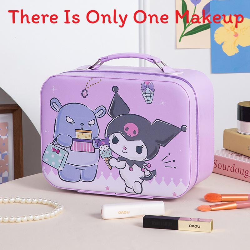 Cute Cartoon Makeup Bag With Large Capacity And Mirror For Daily Travel And Gift