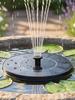 Garden Solar Fountain With Multiple Nozzles Solar-Powered Bird Bath Fountain Pump Stand-Alone Floating Solar Water Pump 13/16/18