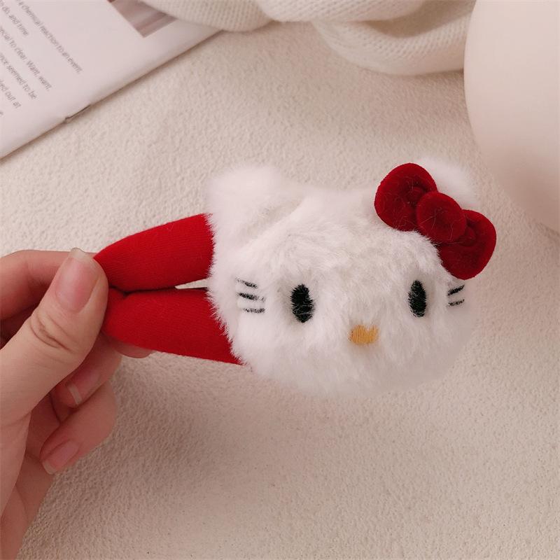 Ankola Red Bowknot Kitten Hair Clip for Girls - Sweet Hairpin Accessory