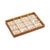 Woodten Accessory Tray Wooden Accessory Storage Tray 14 Compartments Jewelry Storage Tray Ideal for Storing Earrings, Rings, Brooch Cufflinks In the
