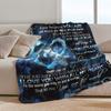 1pc The envelope blanket given by the daughter to the mother, with gratitude quotes printed gift flannel cover blanket