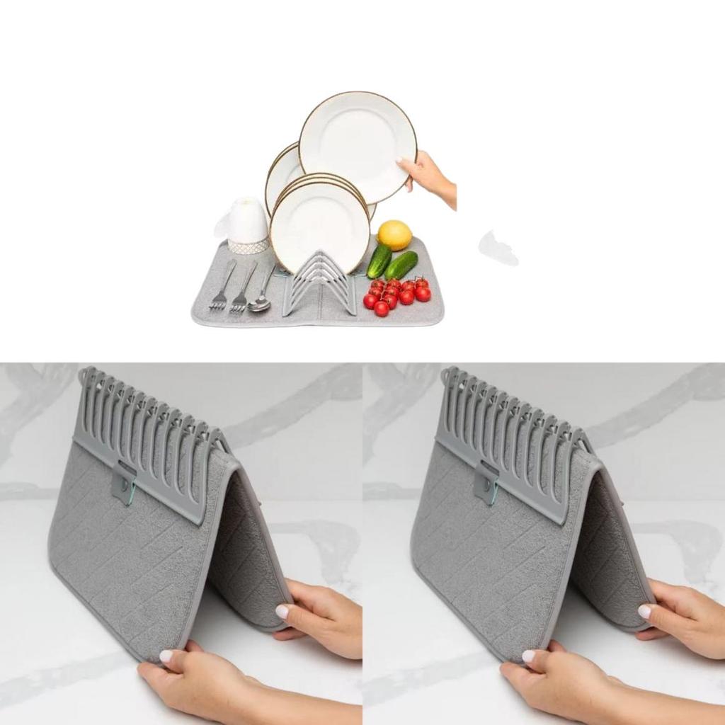 Modern Minimalist Nylon Draining Bowl Rack For Kitchen Countertop Storage And Organization