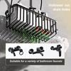 No Drilling Shower Shelf Aluminum Bathroom Organizer for Shampoo Soap Sponge Stainless Storage Basket for Bathroom Accessories