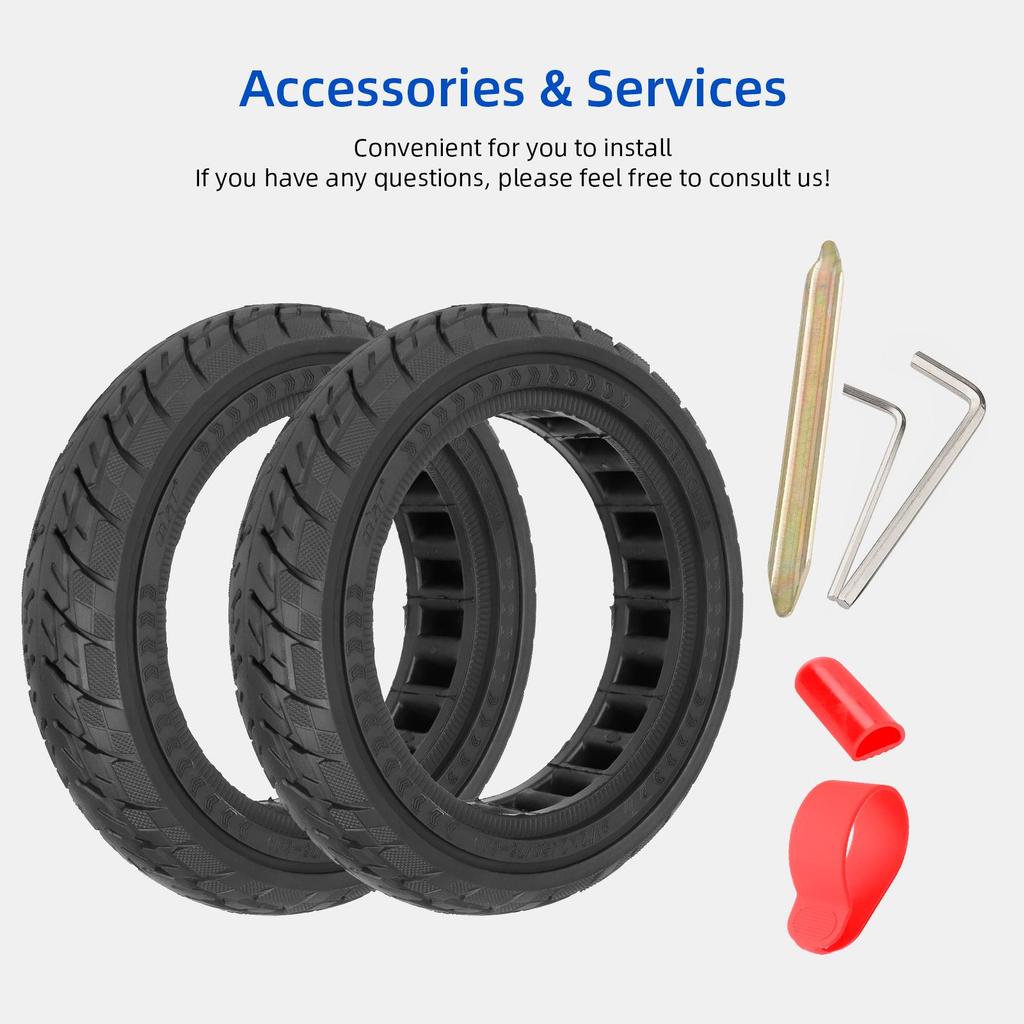 Balck Ulip 8 1/2*2(50/75-6.1) Off-road Solid Tire for Xiaomi Scooters