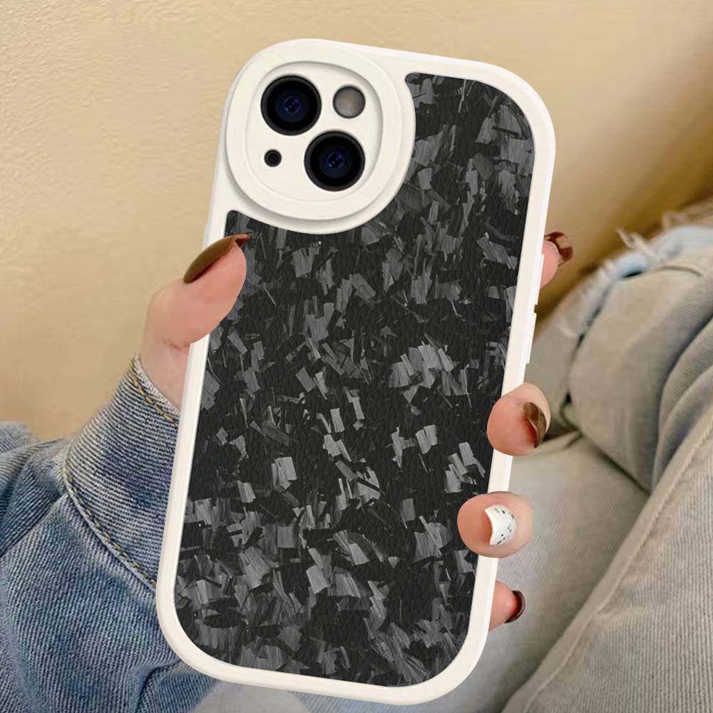 Carbon Fiber Phone Case For IPhone 16 15 14 13 12 11 Pro Max Plus Leather Cover