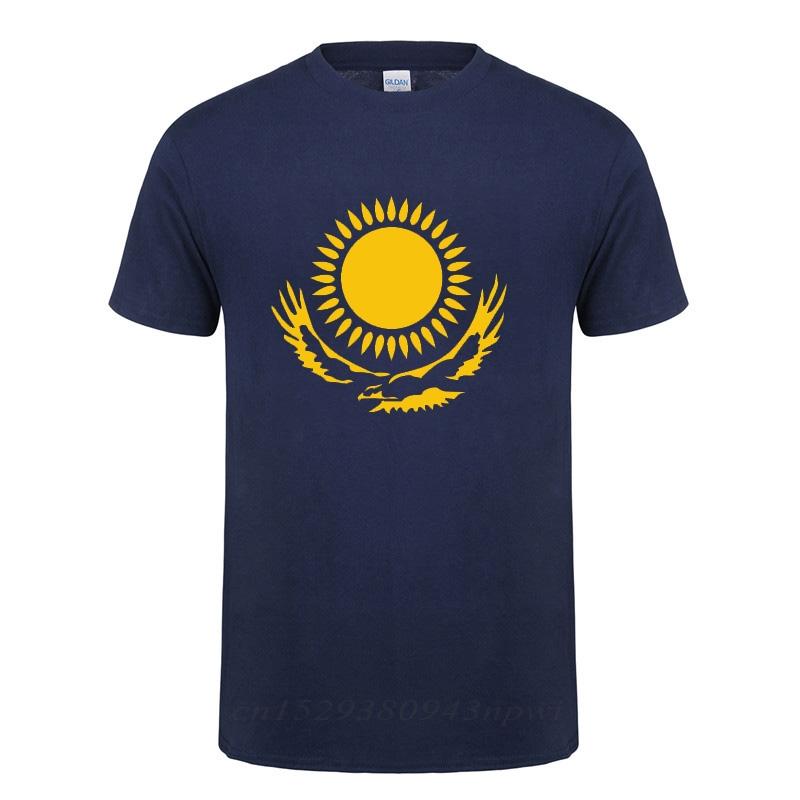 

Cool Kazakhstan Flag TShirt Kazakhstan Men Male Summer Short Sleeve O Neck Cotton Novelty Funny Casual T Shirt Tshirt Dropship 4XL