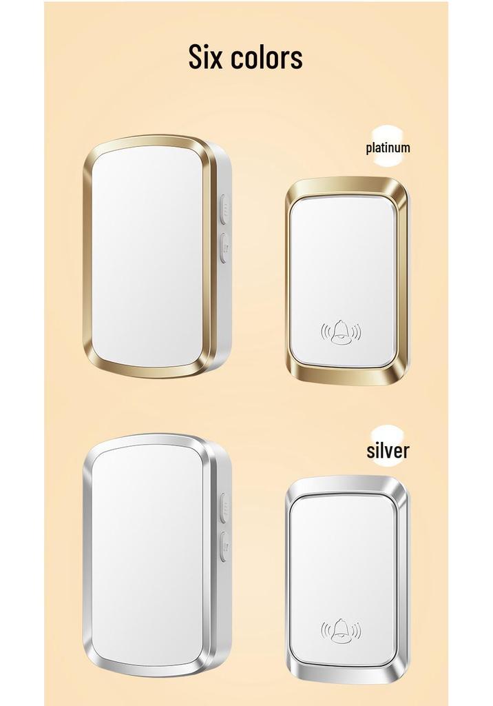 Wireless Self-Powered Long-Distance Doorbell with Waterproof Call Button for Elderly