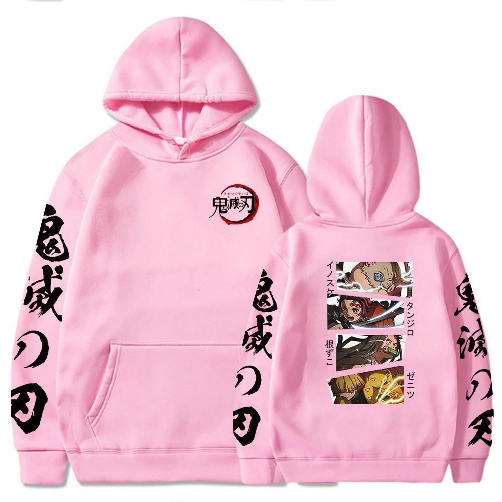 Japanese Animation Hoodie Fashion Men's and Women's Harajuku Pullover Street Wear Unisex Autumn Winter Plushed Sweater