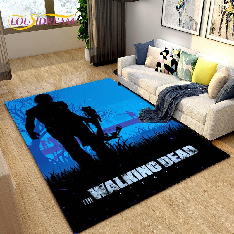 The Walking Dead Horror Area Rug Large,Carpet Rug for Living Room Bedroom Sofa Doormat Decoration,Kids Play Non-slip Floor Mat