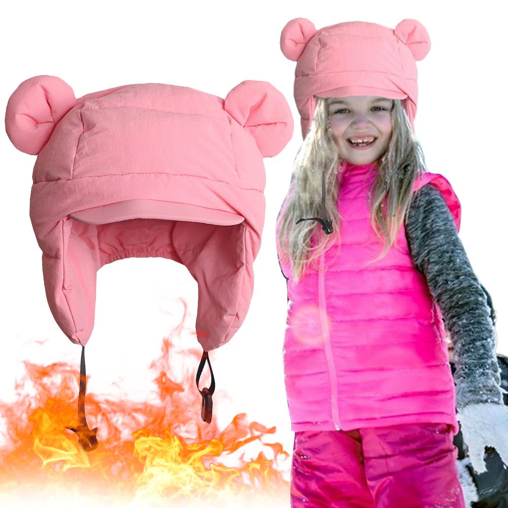 Fashion Down Cotton Winter Hat Windproof Ear-flapped Hat Ear Versatile Protection Hat Outdoor Snowing Beanies for Women Girls