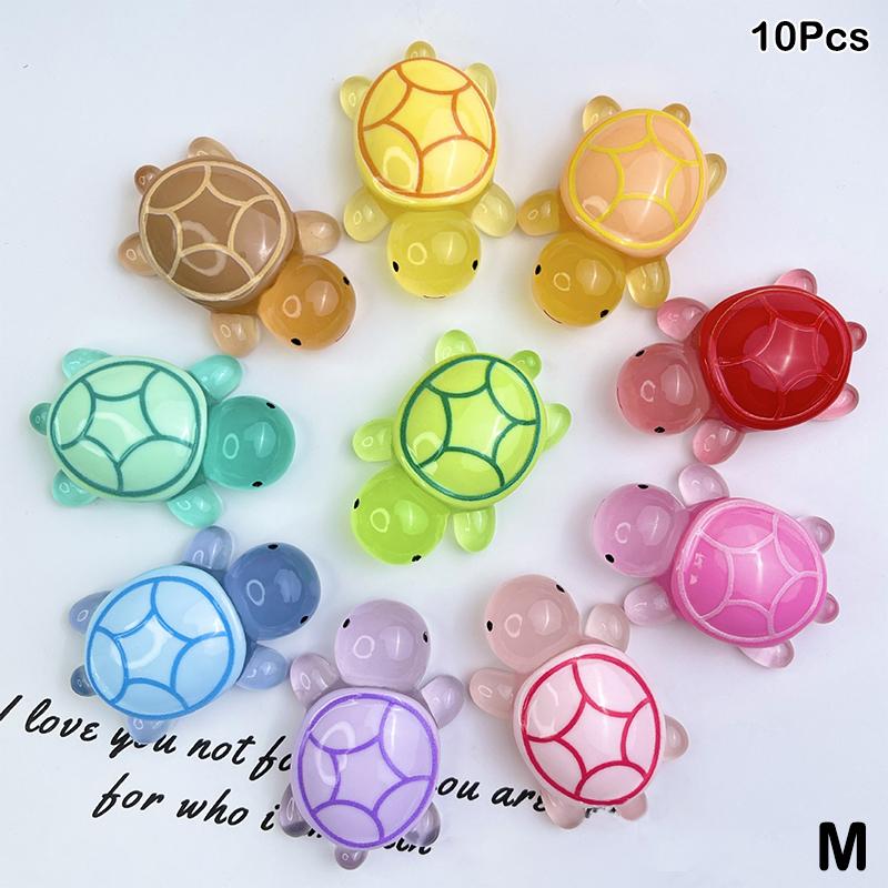 1PCS Colorful Luminous Mini Tortoise Micro Landscape Figure Ornament DIY Glowing Turtle Miniature Statue Potted Garden Decor