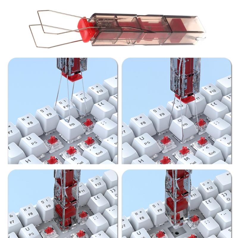 2-in-1 Keycap Puller Switches Remover Hot-swappable Keyboard Cleaner Mechanical Keyboard Keycap Shaft Removal