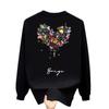 High-End Men'S Trendy Casual Top Loose Round Neck Pullover Couple Print Long-Sleeved Shirt