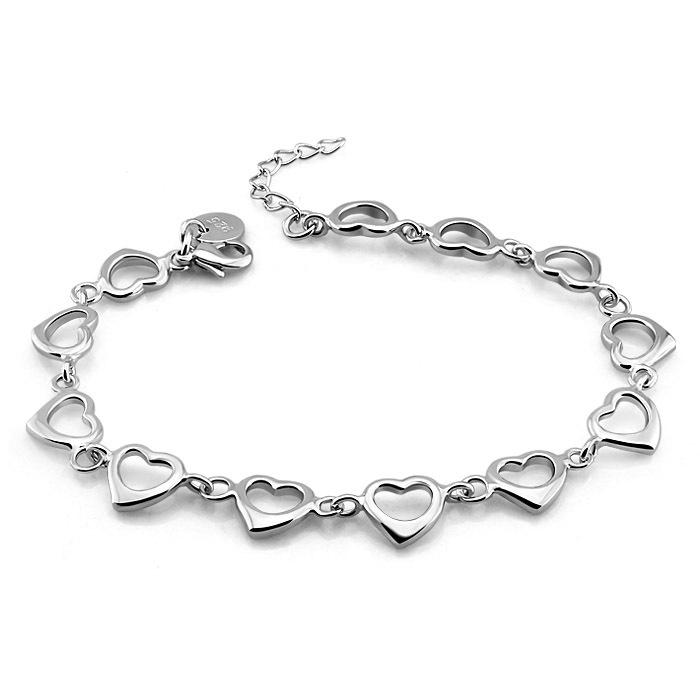 Direct Sales Girls' Heart Bracelet, Platinum-Plated, Love Chain Cold Wind Women'S Jewelry Direct Sales