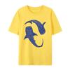 Womens Blue Whale And Shark Print TShirt Summer Casual Top Stylish Graphic Design Short Sleeve Tee