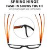 Men's and Women's New Anti-blue Light Farsighted Glasses Retro Square Frame Ultra-light High-definition Presbyopia Glasses +4.0