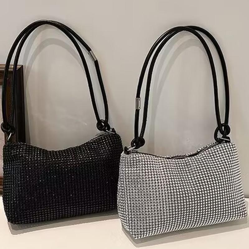 Flash diamond with diamond small bag female willow nail fashion crossbody bag chain net red handbag shoulder bag