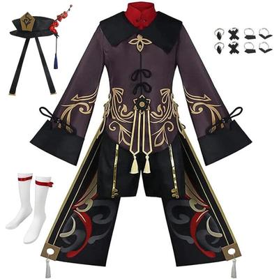 ATEOVE Hu Tao Cosplay Kostüm Uniform Kleid Outfit Anzug Komplettset