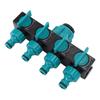 Hose Connector Splitter 1 In 4 Out ABS Garden Hose Pipe Splitter for Yard and  