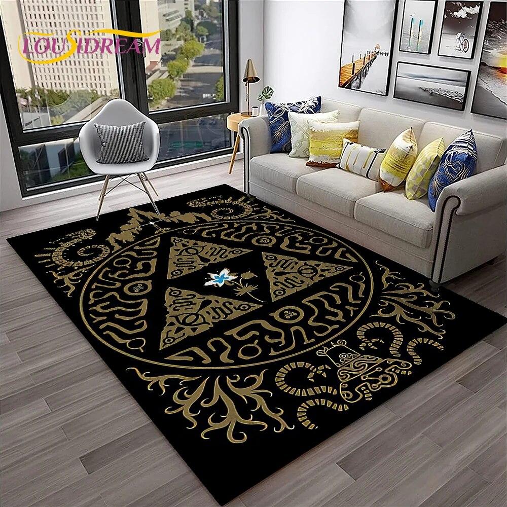 Horror Witchcraft Ouija Tarot Gothic Carpet Rug for Home Living Room Bedroom Sofa Doormat Decor,Kid Area Rug Non-slip Floor Mat