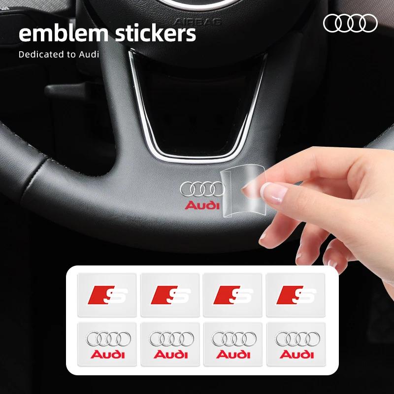 Adesivi Decalcomanie Emblema Distintivo Volante Auto Styling Auto Per Audi A8 A5 A6 C5 C6 C7 A7 A3 A4 B5 B6 B7 B8 B9 D3 Q3 Q5 Q7 TT
