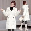 Cotton-padded Jacket Women's Mid-length Winter Warm Cotton-padded Jacket Fashion Padded Jacket Jacket with Hat