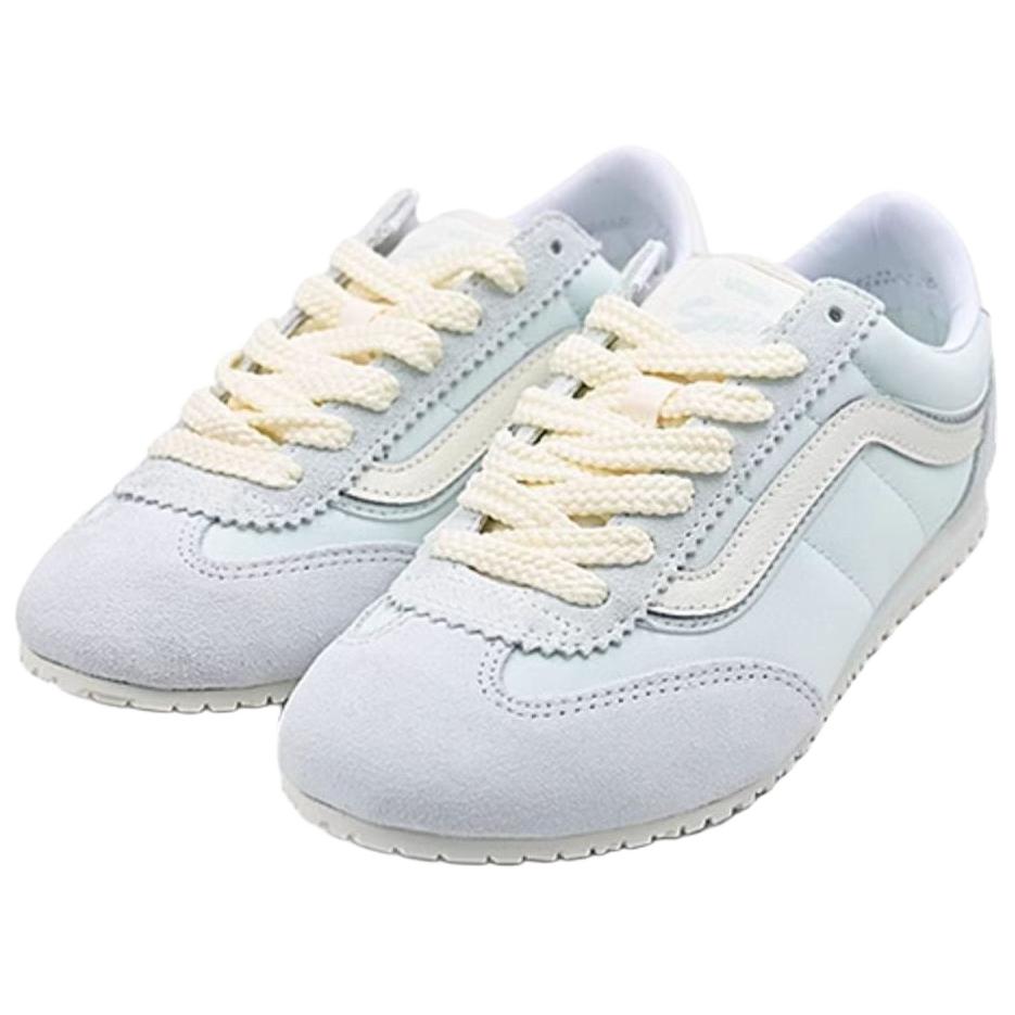 Vans Super Lowpro Fabric Cow Split Leather Soft Comfortable Thin Sole Low Top Skate Shoes Unisex Sneakers Blue VN000D83RNE