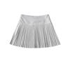 Women's High-Waisted Gray Pleated Wool Blend Mini Skirt - Elegant, Anti-Exposure Design for Autumn/Winter 2025