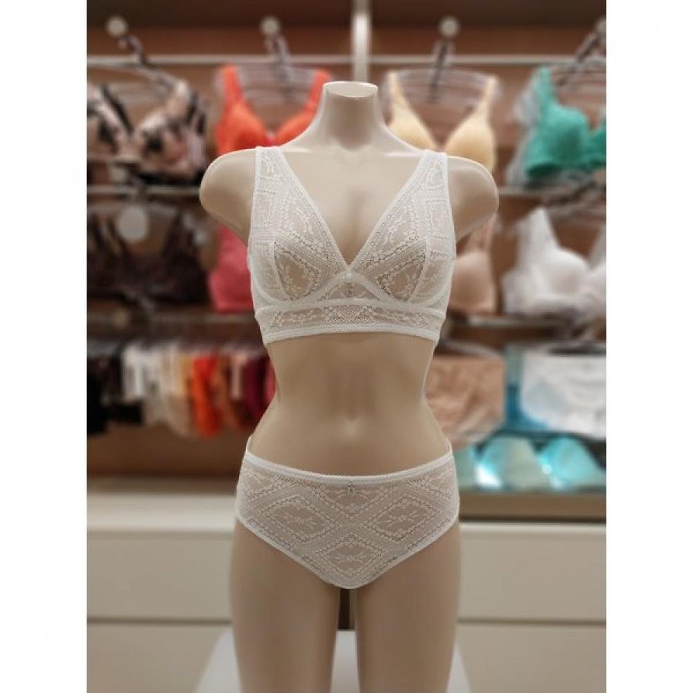 Barbara White Soft Wire Bra Brief Set Bbr2402 Bpt2402b S/90