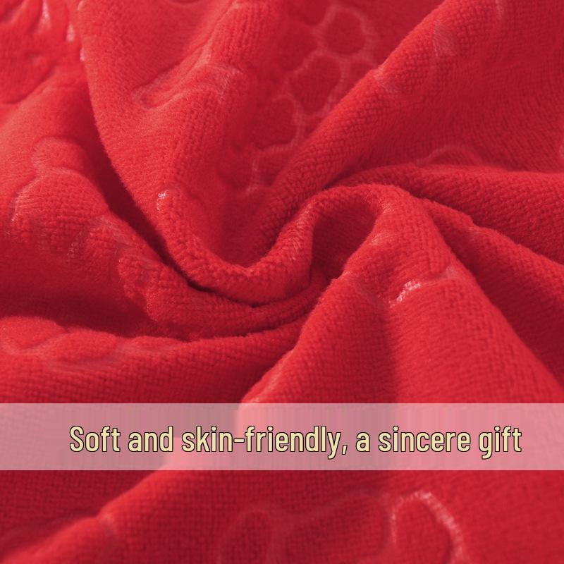 Red 'Xi' Character Towels for Chinese Wedding Engagement & Dowry Favors