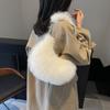 Autumn Soft Plush Small Milk Bag 2025 New Bag Portable Commuter Versatile Wool Bag Messenger Bag Female Only