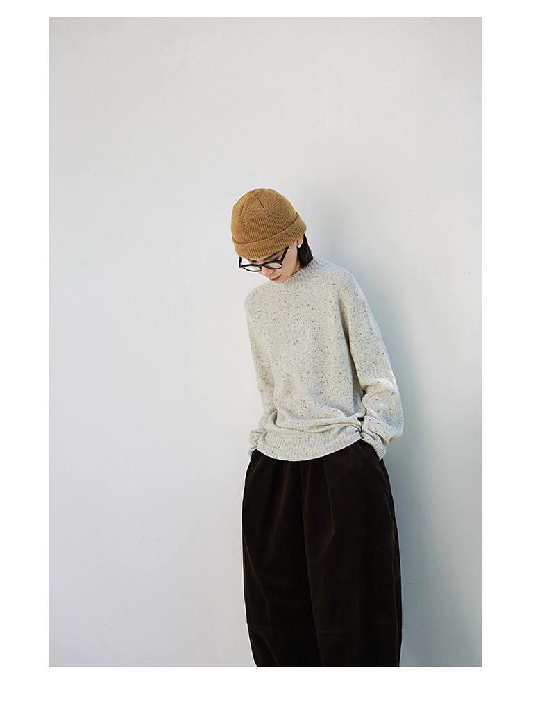 Retro Corduroy Lantern Pants with Ribbed Texture - Literary Style