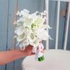 10PCS Real Touch Calla Lily Artificial Flowers Bridal Bouquets Home Office Wedding Party Decoration KTY