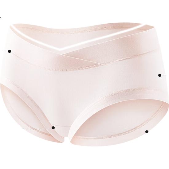 Urban Beauty Maternity Cotton Seamless Low-Waist Large Size Silk Crotch Pregnancy Underwear for Early To Late Pregnancy