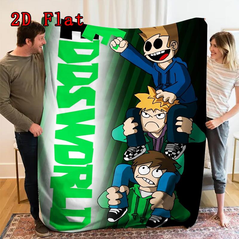 Eddsworld Theme Design 2D Flat Pattern Flannel Blanket High quality All Seasons Warmth and Comfort Perfect for Christmas Gifts.PMT0914135